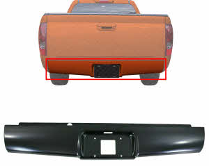 Munirater Rear Steel Bumper Roll Pan For Chevy Colorado & GMC Canyon 2004-2012